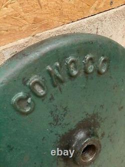 Round Conoco Cast Iron Sign Base Original Paint Lollipop Weight Gas Oil