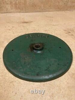 Round Conoco Cast Iron Sign Base Original Paint Lollipop Weight Gas Oil