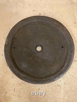 Round Conoco Cast Iron Sign Base Original Paint Lollipop Weight Gas Oil