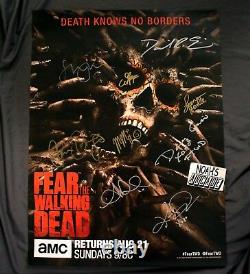 SDCC 2016 Comic-Con AMC Fear The Walking Dead Cast Signed Autograph Poster RARE