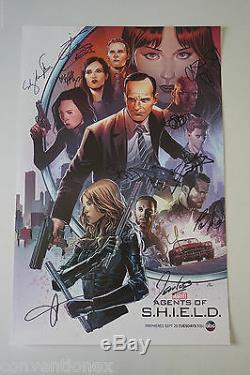 SDCC Comic Con 2015 Agents of S. H. I. E. L. D. Cast Signed Poster Clark Gregg +9