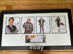 SEINFELD CAST SIGNED 41 x 22 COA JERRY JULIA LOUIS-DREYFUS COSTANZA