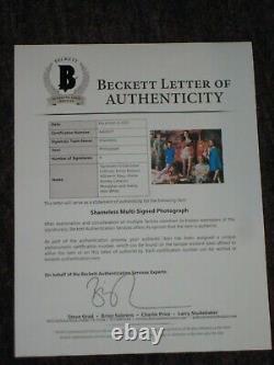 SHAMELESS CAST Signed 11x14 PHOTO with Beckett LOA ROSSUM, MACY, WHITE + 3 MORE