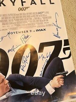 SIGNED By Cast James Bond Original Movie Poster 007 SKYFALL COA REAL AUTHENTIC