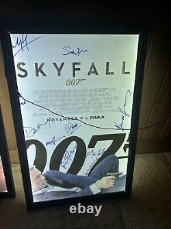 SIGNED By Cast James Bond Original Movie Poster 007 SKYFALL COA REAL AUTHENTIC