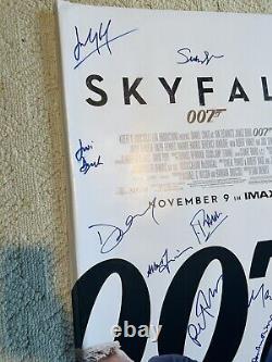 SIGNED By Cast James Bond Original Movie Poster 007 SKYFALL COA REAL AUTHENTIC