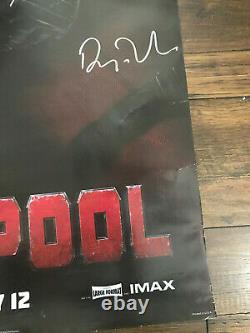 SIGNED Deadpool Movie Film Double 2 Sided Poster 27x40 D/S Ryan Reynolds & Cast