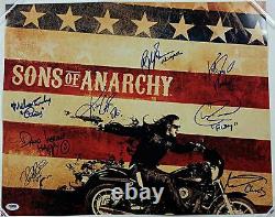 SONS OF ANARCHY Cast x8 Signed 16x20 Photo #2 SAGAL COATES LUCKING withPSA/DNA