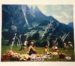 SOUND OF MUSIC Cast Signed 11x14 Photo (7) Autographs Beckett BAS COA LOA