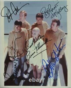 STAR TREK TMP CAST SIGNED PHOTO X5 W. Shatner, L. Nimoy, D. Kelley, P. Khambat