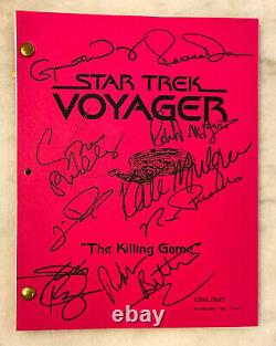 STAR TREK VOYAGER Signed Script 9 Autographed Cast Members Kate Mulgrew, etc