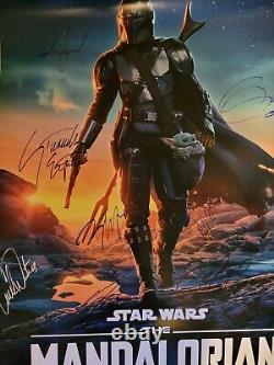 STAR WARS CAST SIGNED THE MANDALORIAN 27x40 Original Poster +