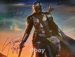 STAR WARS CAST SIGNED THE MANDALORIAN 27x40 Original Poster +