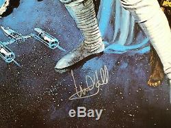 STAR WARS Cast SIGNED Autograph Poster Mark Hamill Carrie Fisher ANH Vintage