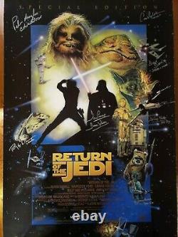 STAR WARS Cast SIGNED Autograph Poster Return Jedi Prowse Daniels Mandalorian ++