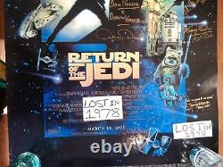 STAR WARS Cast SIGNED Autograph Poster Return Jedi Prowse Daniels Mandalorian ++