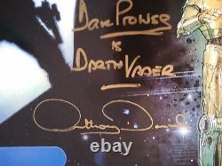 STAR WARS Cast SIGNED Autograph Poster Return Jedi Prowse Daniels Mandalorian ++