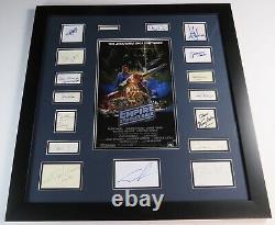 STAR WARS Cast Signed Autograph Display by 17 Harrison Ford, Mark Hamill BAS JSA