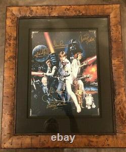 STAR WARS EPISODE IV A NEW HOPE CAST SIGNED 11 x 14 withCOA X6