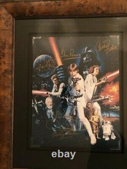 STAR WARS EPISODE IV A NEW HOPE CAST SIGNED 11 x 14 withCOA X6