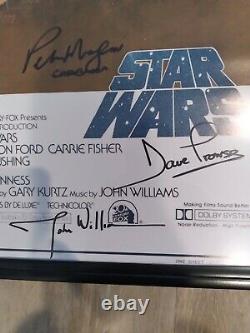 STAR WARS FULL Cast SIGNED including George Lucas Autograph Photo Poster withCOA