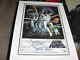 Star Wars Signed Auto Movie Poster By 8 Framed Mark Hamillharrison Fordg. Lucas