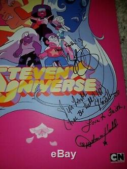 STEVEN UNIVERSE 11X17 Cartoon Network SDCC Cast Signed AUTOGRAPHED Poster sugar