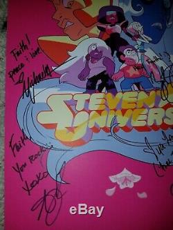 STEVEN UNIVERSE 11X17 Cartoon Network SDCC Cast Signed AUTOGRAPHED Poster sugar