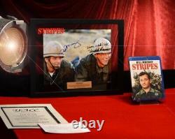 STRIPES Signed Cast AUTOGRAPH, Bill Murray, Harold Ramis, COA, UACC, Frame DVD