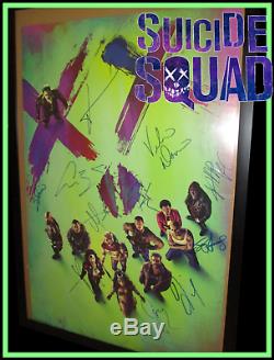 SUICIDE SQUAD (2016) CAST x 11 SIGNED MOVIE POSTER AUTOGRAPHED MARGOT ROBBIE