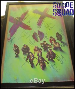 SUICIDE SQUAD (2016) CAST x 11 SIGNED MOVIE POSTER AUTOGRAPHED MARGOT ROBBIE