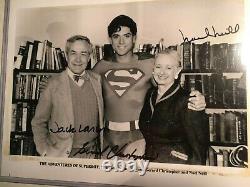 SUPERMAN TV CAST (3) SIGNED 8x10 NOEL NEILL, Jack Larson, GERARD CHRISTOPHER