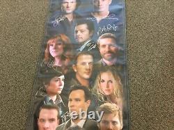 SUPERNATURAL huge (entire) cast signed banner plus 7 signed photos with proof