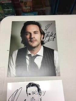 SUPERNATURAL huge (entire) cast signed banner plus 7 signed photos with proof