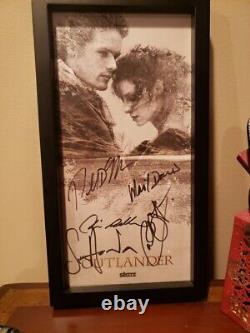 Sam Heughan & Caitriona Balfe OUTLANDER CAST SIGNED Press original 2015-2016