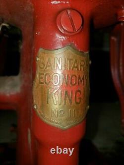 Sanitary Economy King #11 Cream Separator Cast Iron Tin Metal Hand Crank Antique