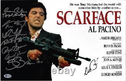 Scarface Cast Autographed 11x17 Movie Poster Photo Al Pacino Beckett BAS 2