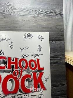 School Of Rock, Cast Signed, Winter Garden, Alex B Broadway Window Card/poster