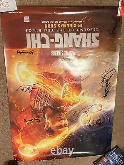 Shang-Chi and The legend of the ten rings Movie Poster Signed by Cast Premiere
