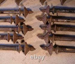 Signed French Antique Cast Iron Gothic Fence Muel et Wahl Foundry de Tusey
