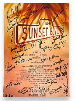 Signed Opening Night Sunset Blvd Original LA Cast Window Card Glen Close RARE