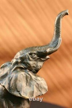 Signed Original Milo African Elephant Bronze Statue Sculpture Hot Cast Figurine