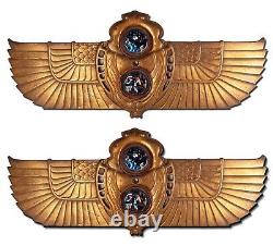 Signed Pair of Tiffany Cast Bronze Egyptian Revival Elevator indicators #6451