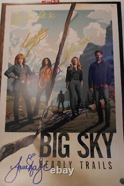 Signed Poster Tv Series Big Sky Deadly Trails Jensen Ackles 13x19 + COA