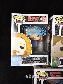 Silicon Valley Cast Signed Funko Pops TJ Miller Kumail Nanjiani Martin Starr