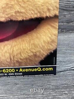 Slightly Overweight Puppet, Avenue Q, Cast Signed Broadway Window Card