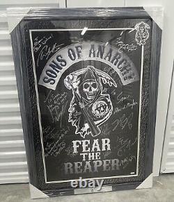 Sons Of Anarchy Framed Poster Cast Signed By 13 Beckett COA Personalized To Sean