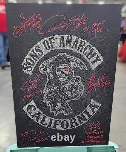 Sons of Anarchy poster autographed by cast Jax, Opie, Clay, Juice, etc JSA
