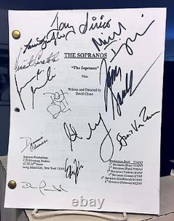 Sopranos Cast Signed Script-james Gandolfini-falco-sirico-van Zandt-imperioli+7