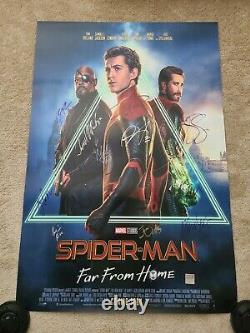 Spider-Man Far From Home, 27x40 Cast Signed Movie Poster #47/50 Tom Holland